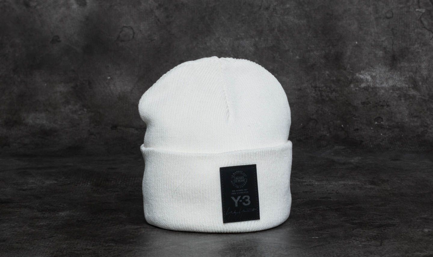 Hats Y-3 Logo Beanie White