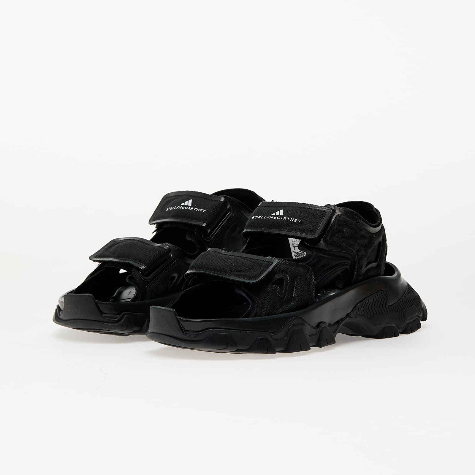 Women's shoes adidas x Stella McCartney Hika Sandal Canvas Core Black/ Core Black/ Utility Black