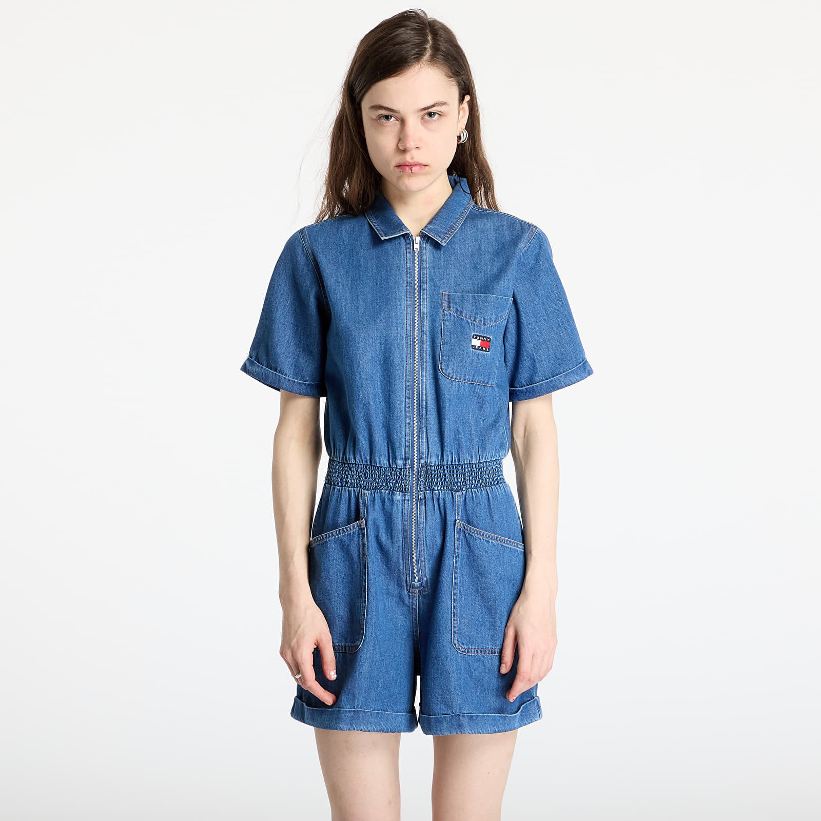 Tommy Jeans Light Denim Playsuit Denim L