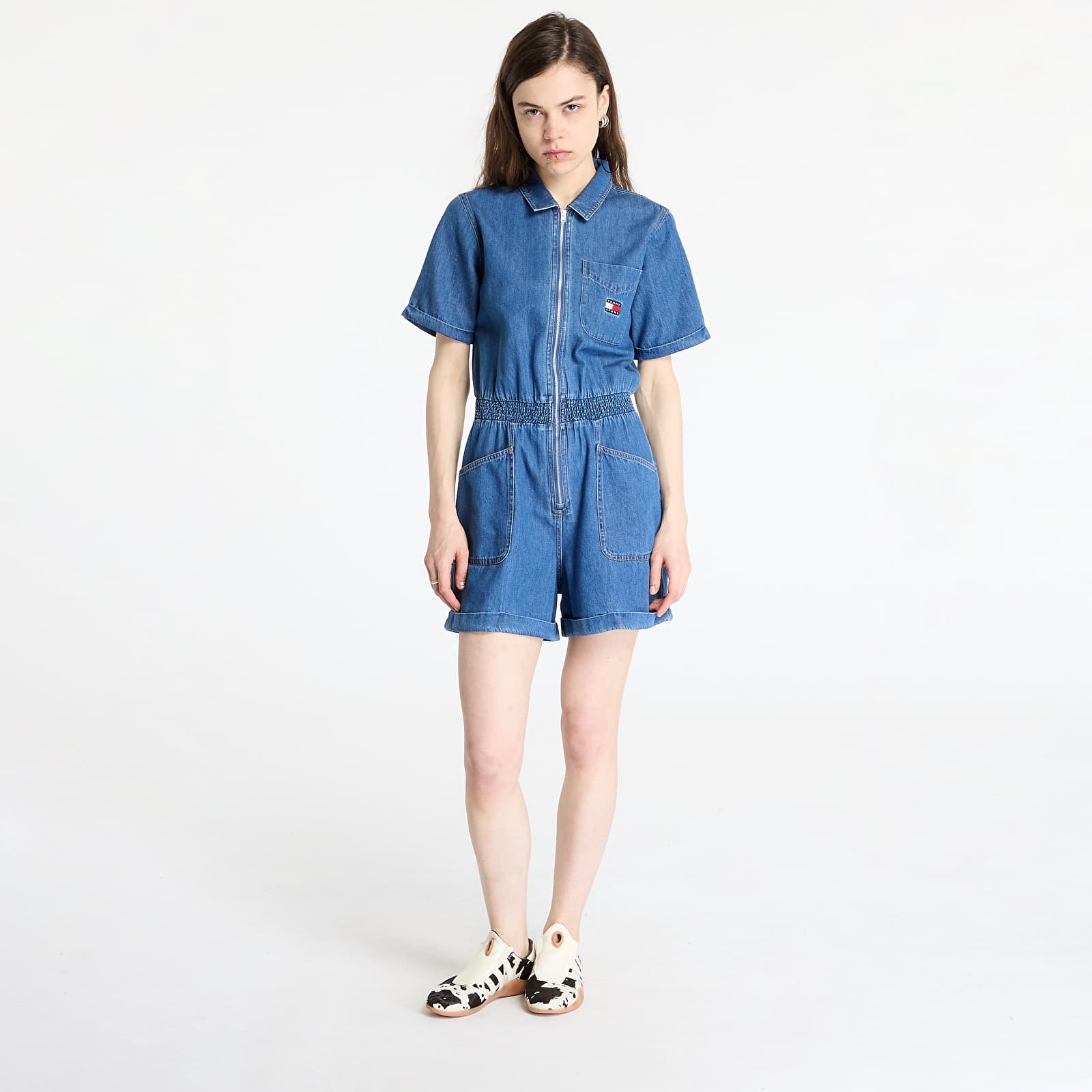 Overaly Tommy Jeans Light Denim Playsuit Denim