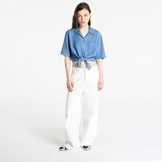 Chemises femme Tommy Jeans Chambray Tie Shortsleeve Shirt Denim