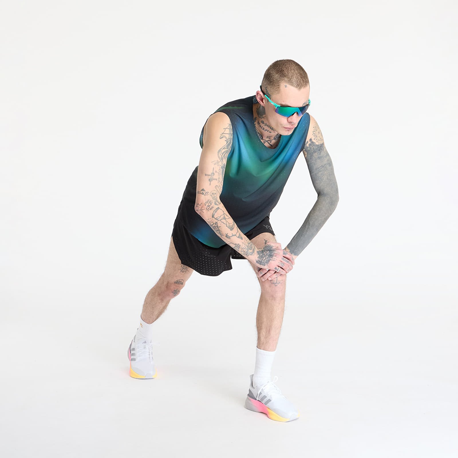 Vests Y-3 Allover Print Running Tank Top Multicolor