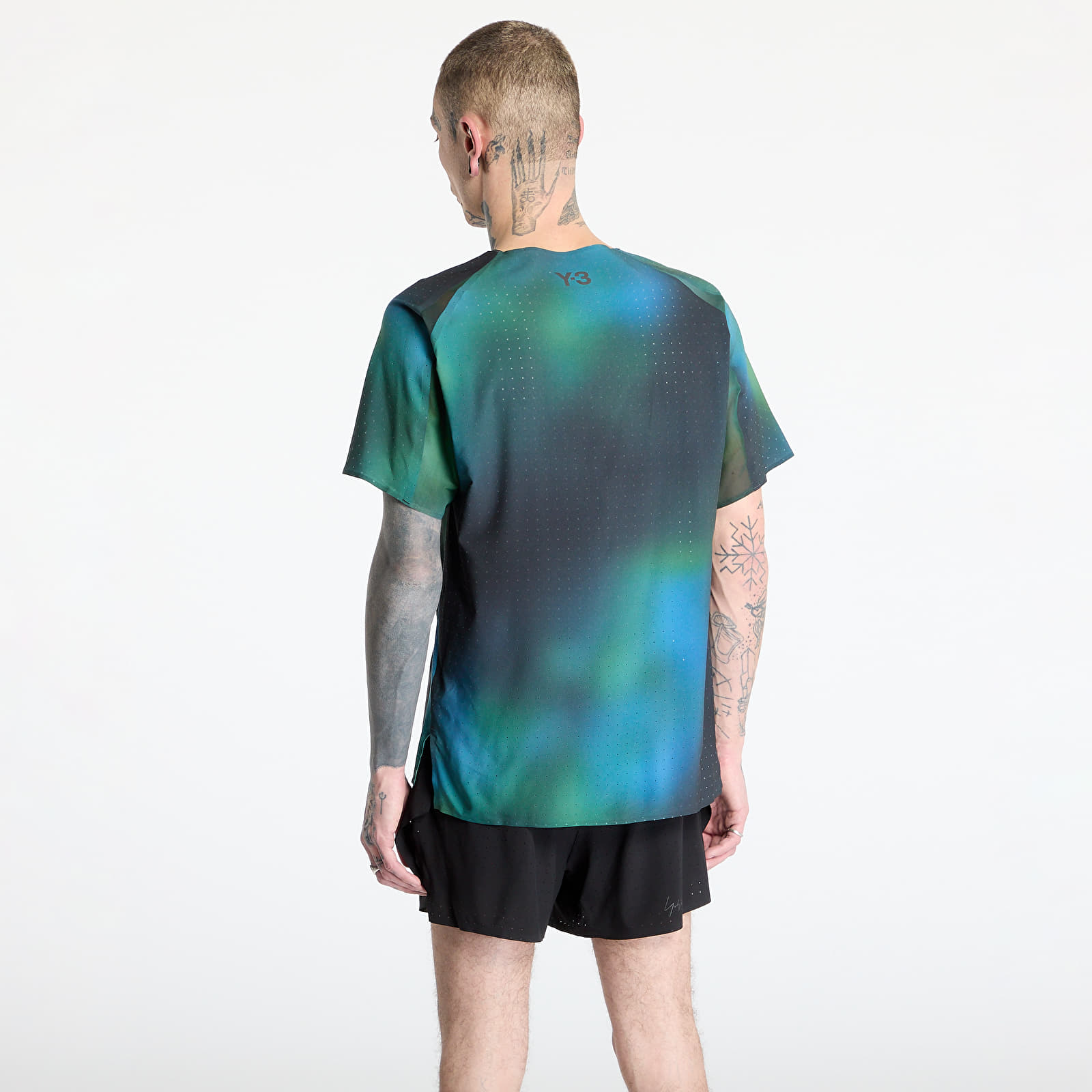 Men's T-shirts Y-3 Allover Print Running Short Sleeve T-Shirt Multicolor