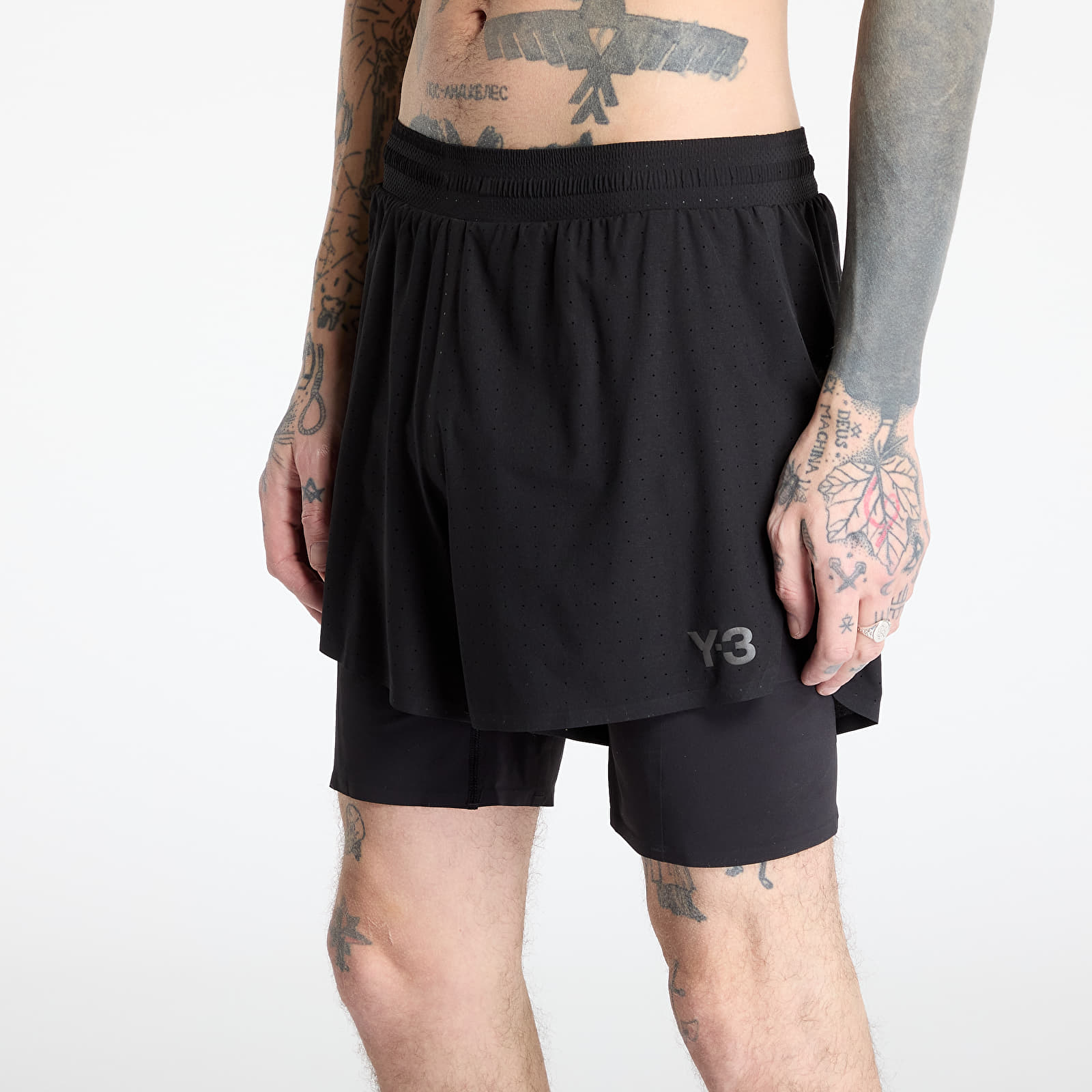 Kraťasy Y-3 Running Shorts + Tights Black