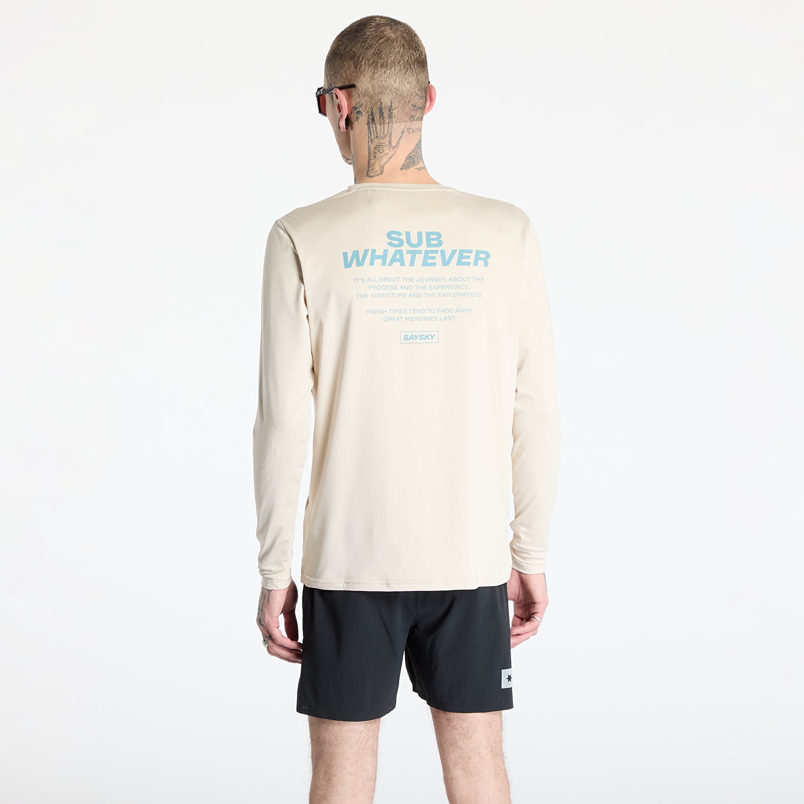 T-Shirts SAYSKY Statement Pace Long Sleeve Beige Melange