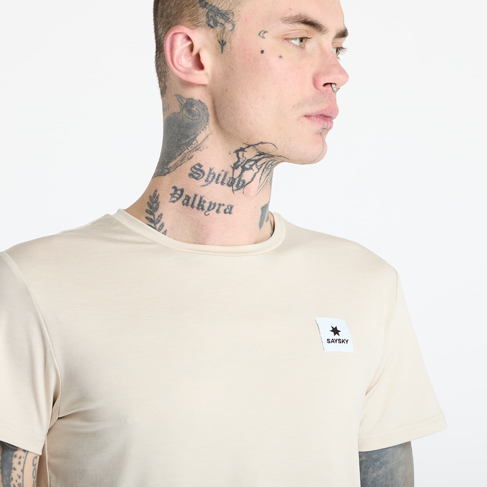 T-Shirts SAYSKY Statement Pace T-Shirt Beige Melange
