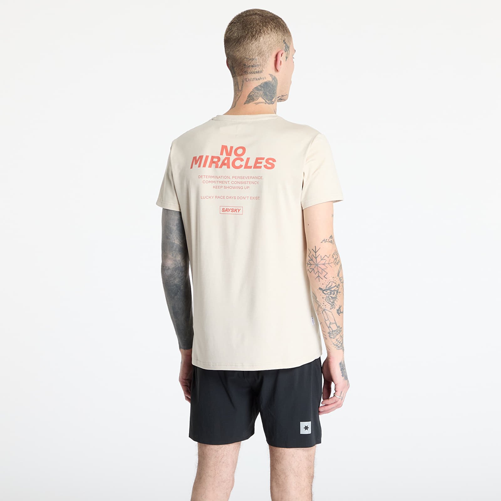 T-Shirts SAYSKY Statement Pace T-Shirt Beige Melange