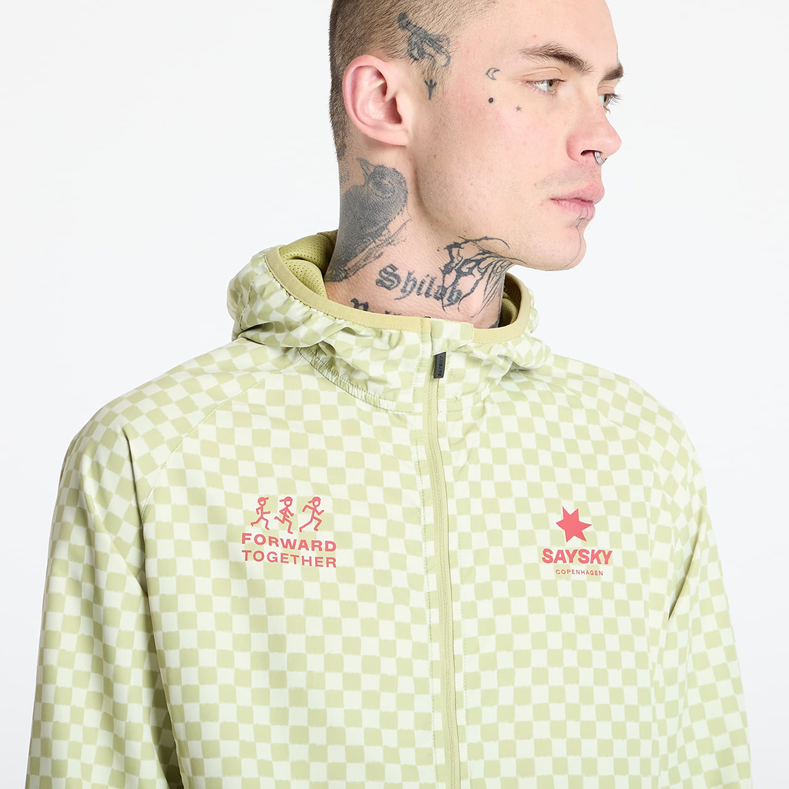 Jakker SAYSKY Checker Pace Jacket Green Aop
