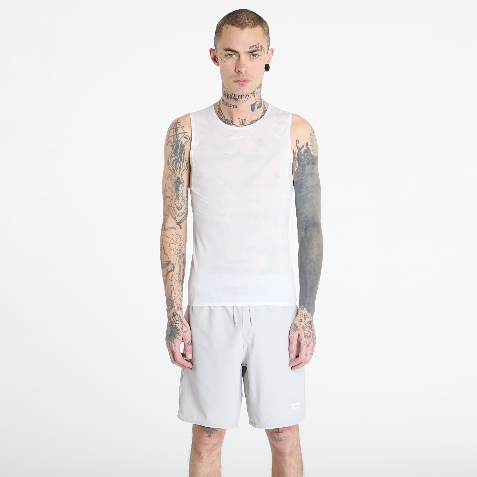 Koszulki bez rękawów Craft Pro Dry Nanoweight Tank Top White