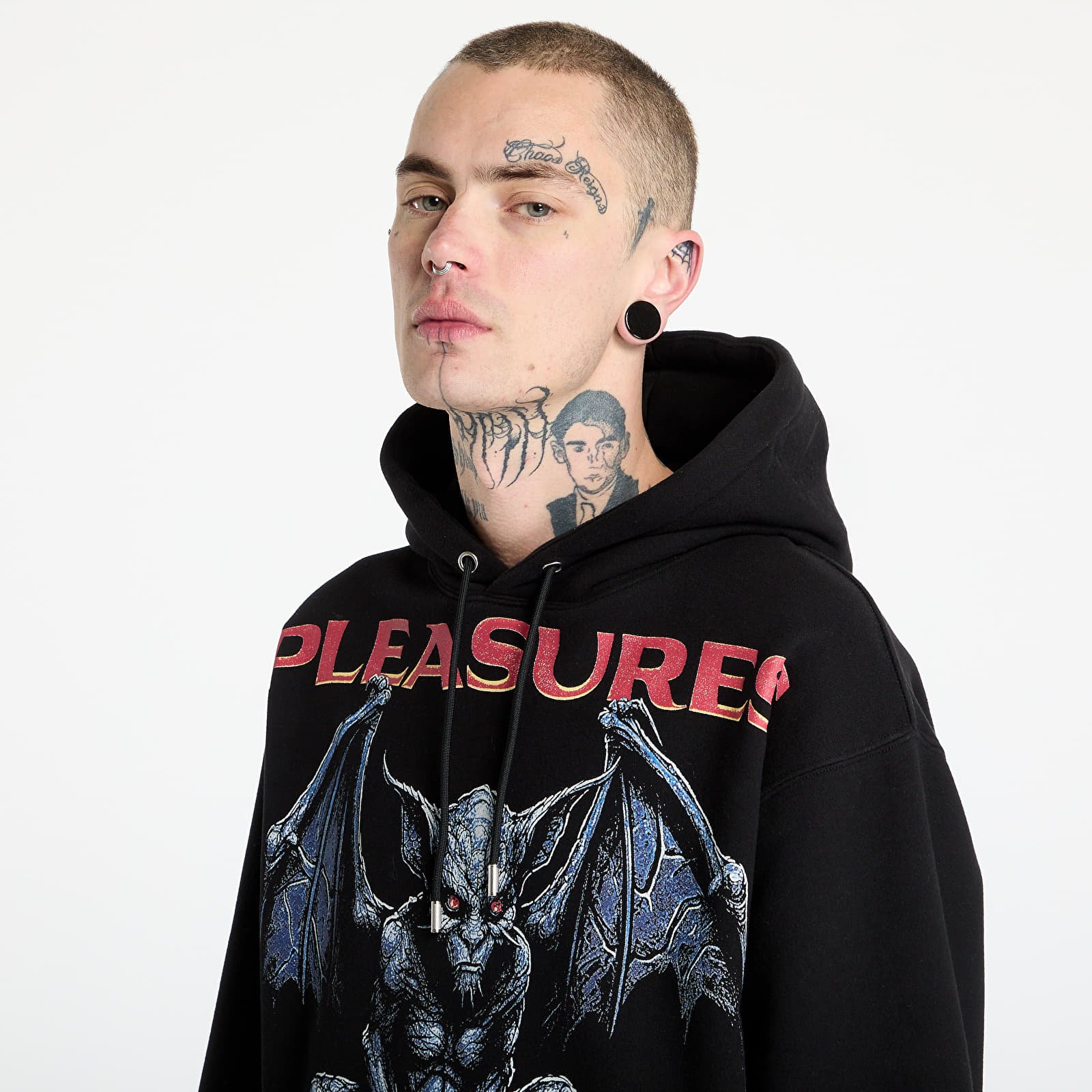 Pánské mikiny PLEASURES Gargoyle Hoodie Black