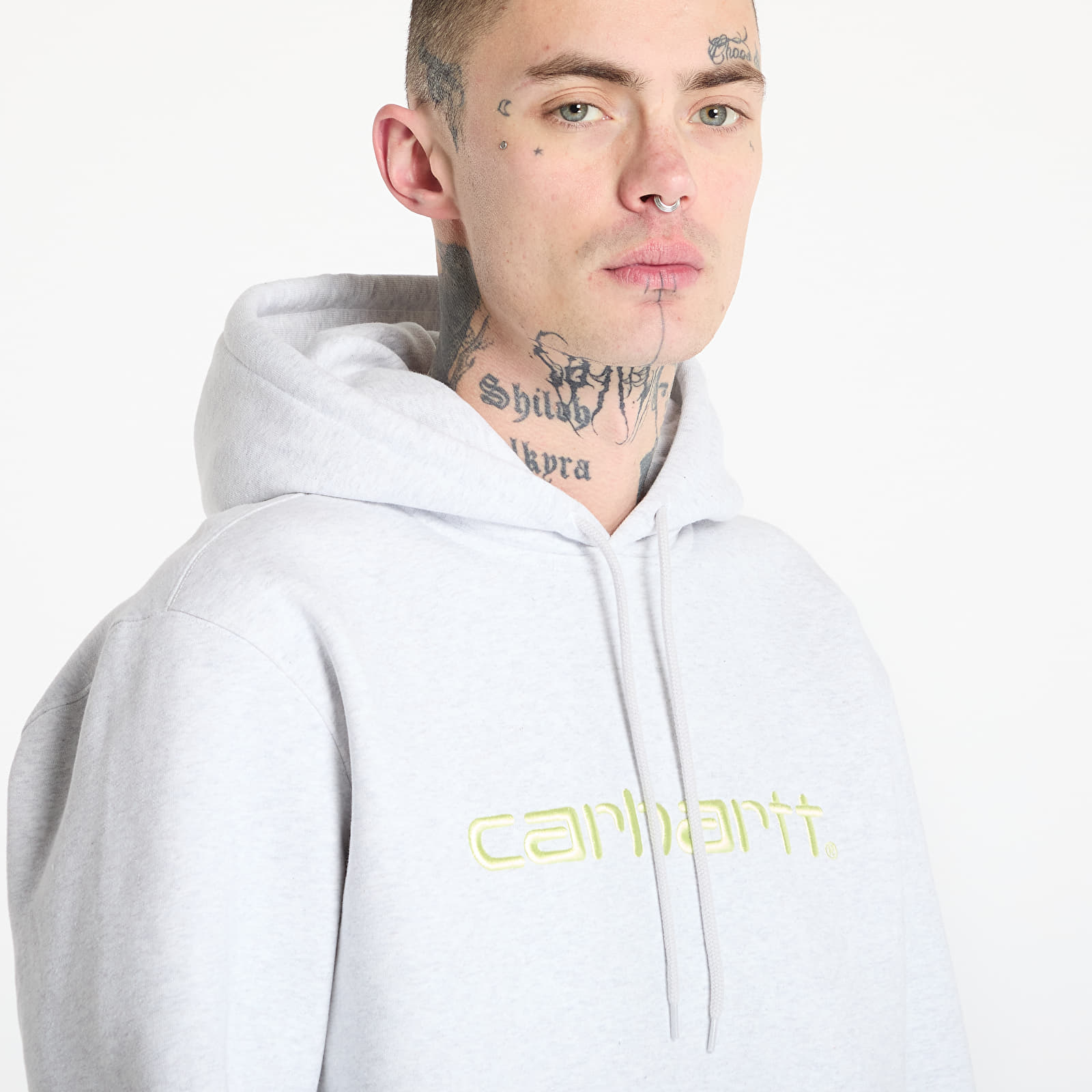 Hoodies and sweatshirts  Carhartt WIP Hooded Carhartt Sweat UNISEX Ash Heather/ Air Green