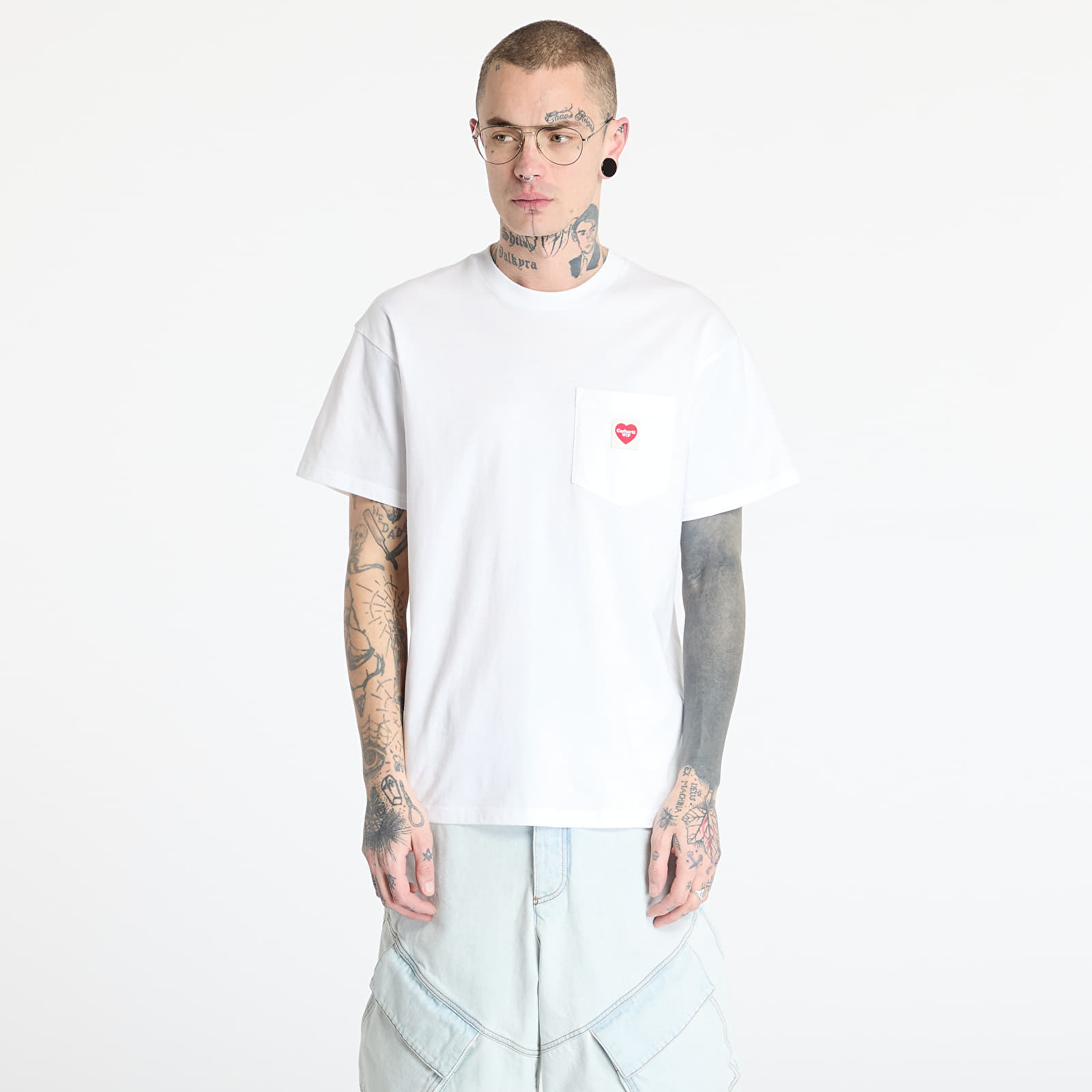 T-Shirts Carhartt WIP S/S Pocket Heart T-Shirt UNISEX White/ Red