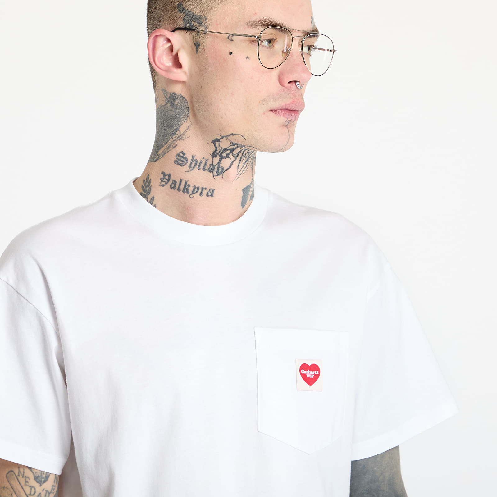 T-Shirts Carhartt WIP S/S Pocket Heart T-Shirt UNISEX White/ Red