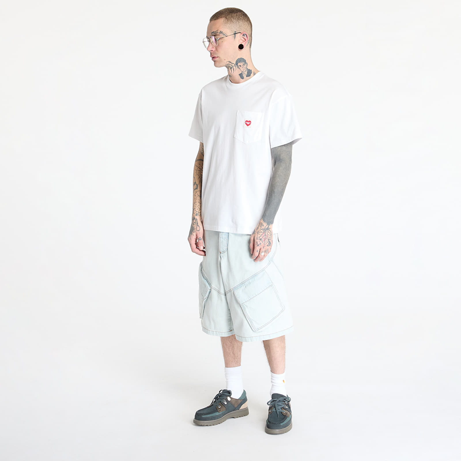 T-Shirts Carhartt WIP S/S Pocket Heart T-Shirt UNISEX White/ Red