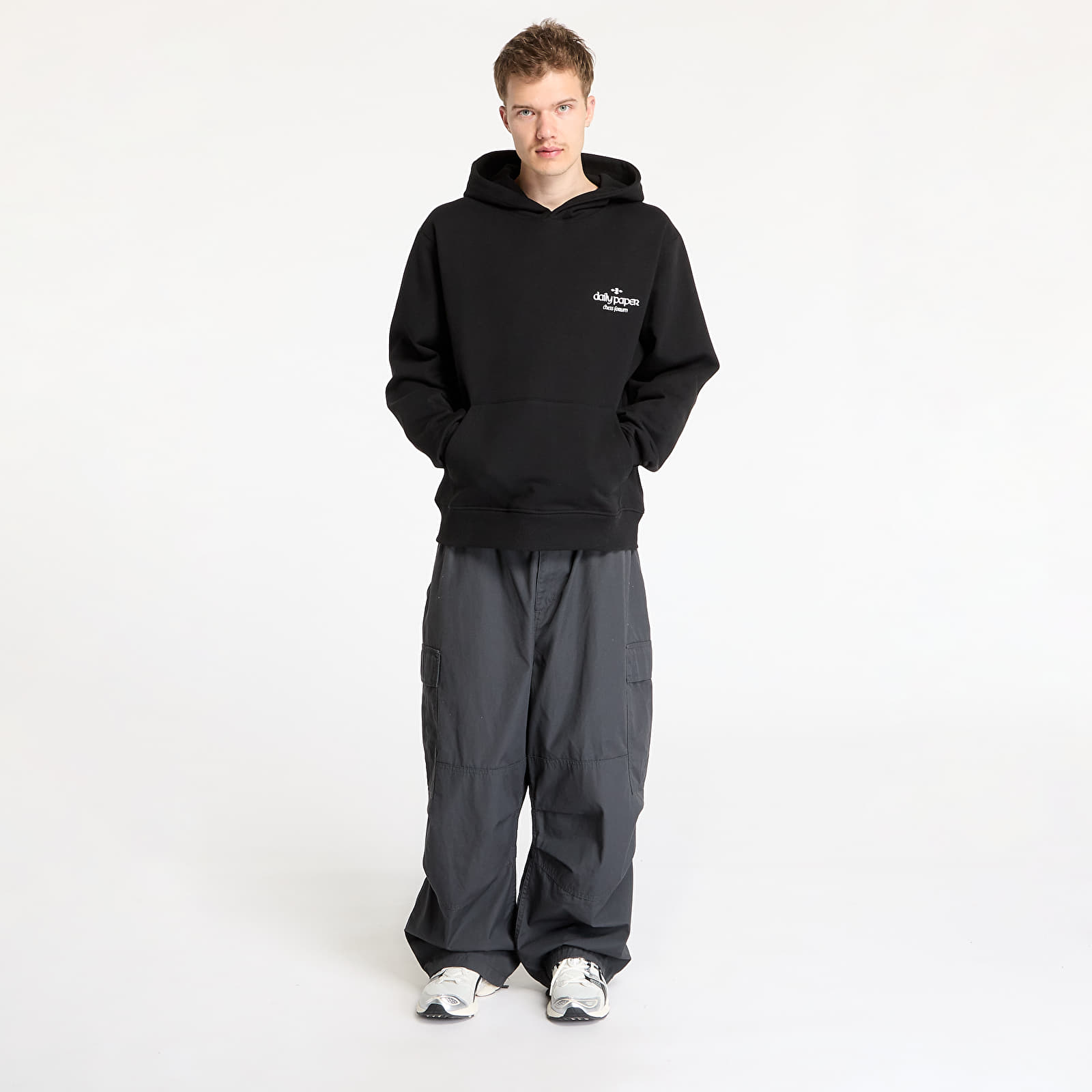 Bluzy Daily Paper Overlooked Hoodie UNISEX Black