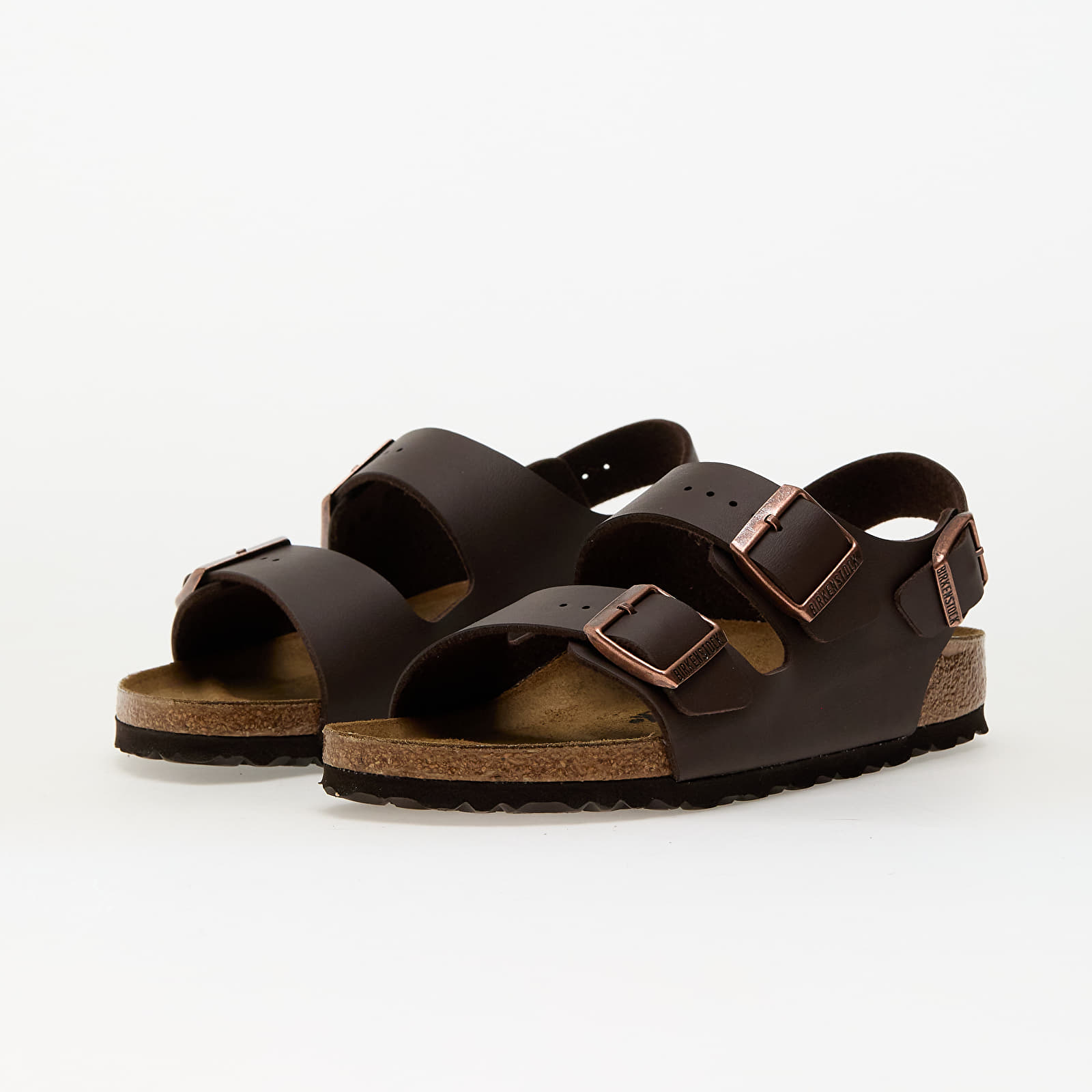 Skor för kvinnor Birkenstock Milano Birko-Flor dark brown