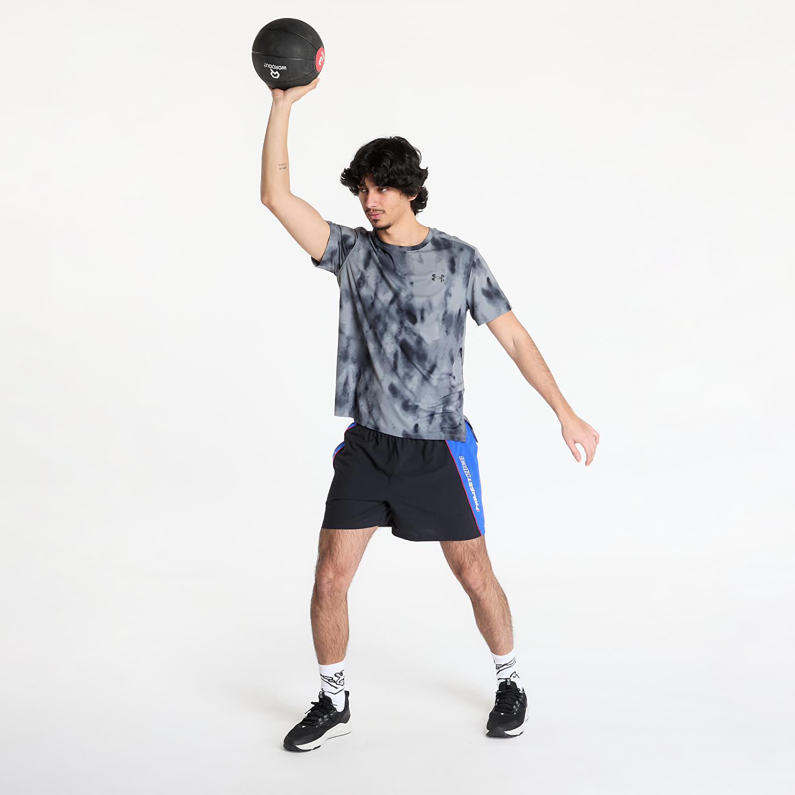 Pánské kraťasy Under Armour Project Rock Colorblock Woven Short Black