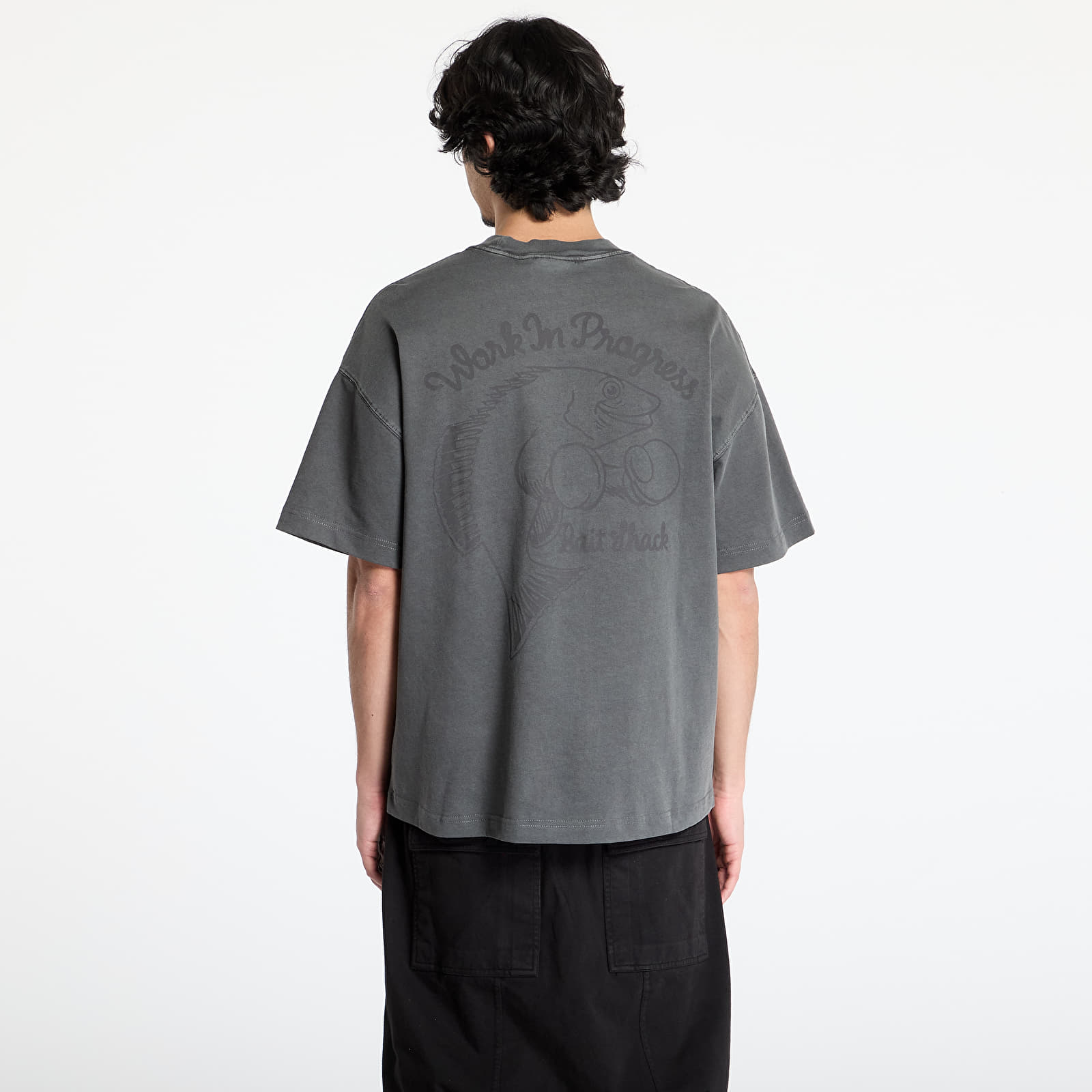 Koszulki Carhartt WIP Shortsleeve Bait Shack T-Shirt UNISEX Black Garment Dyed