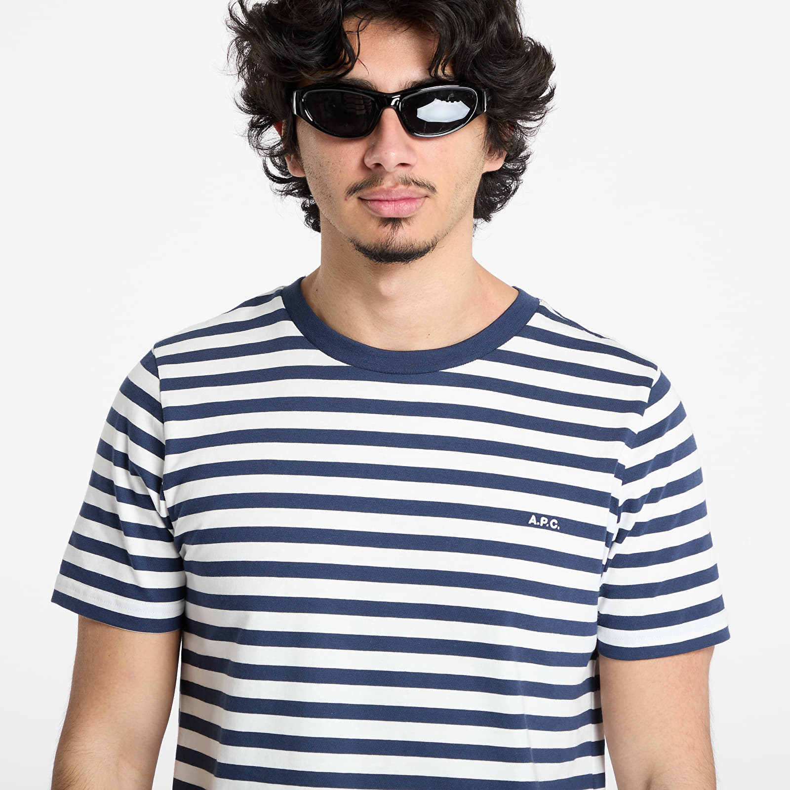 Pólók A.P.C. Standard Striped T-Shirt UNISEX Dark Navy/ White
