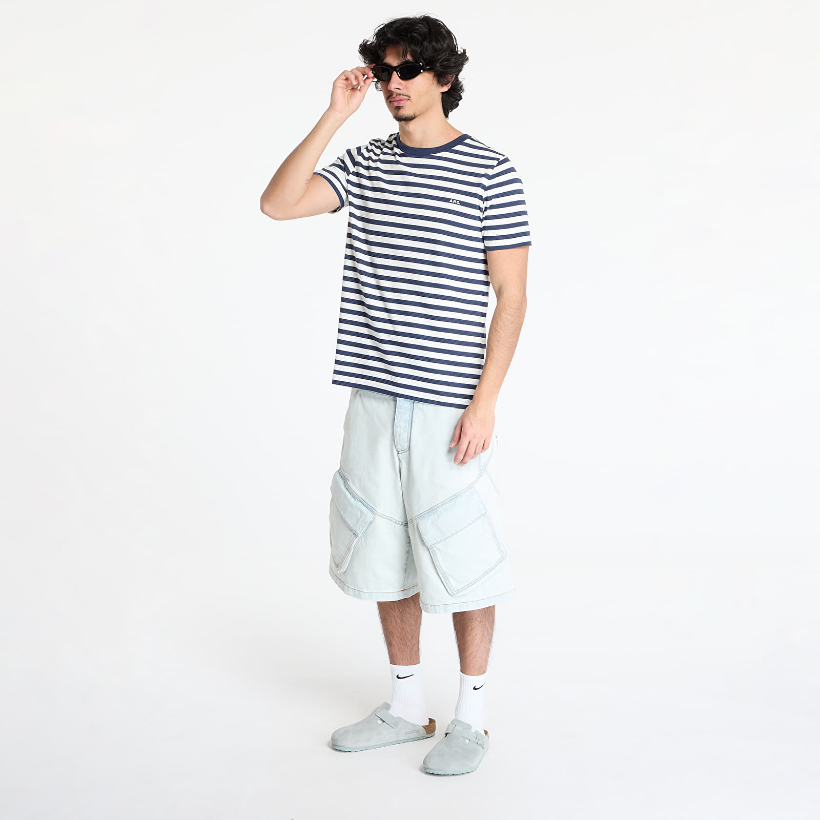 T-paidat A.P.C. Standard Striped T-Shirt UNISEX Dark Navy/ White