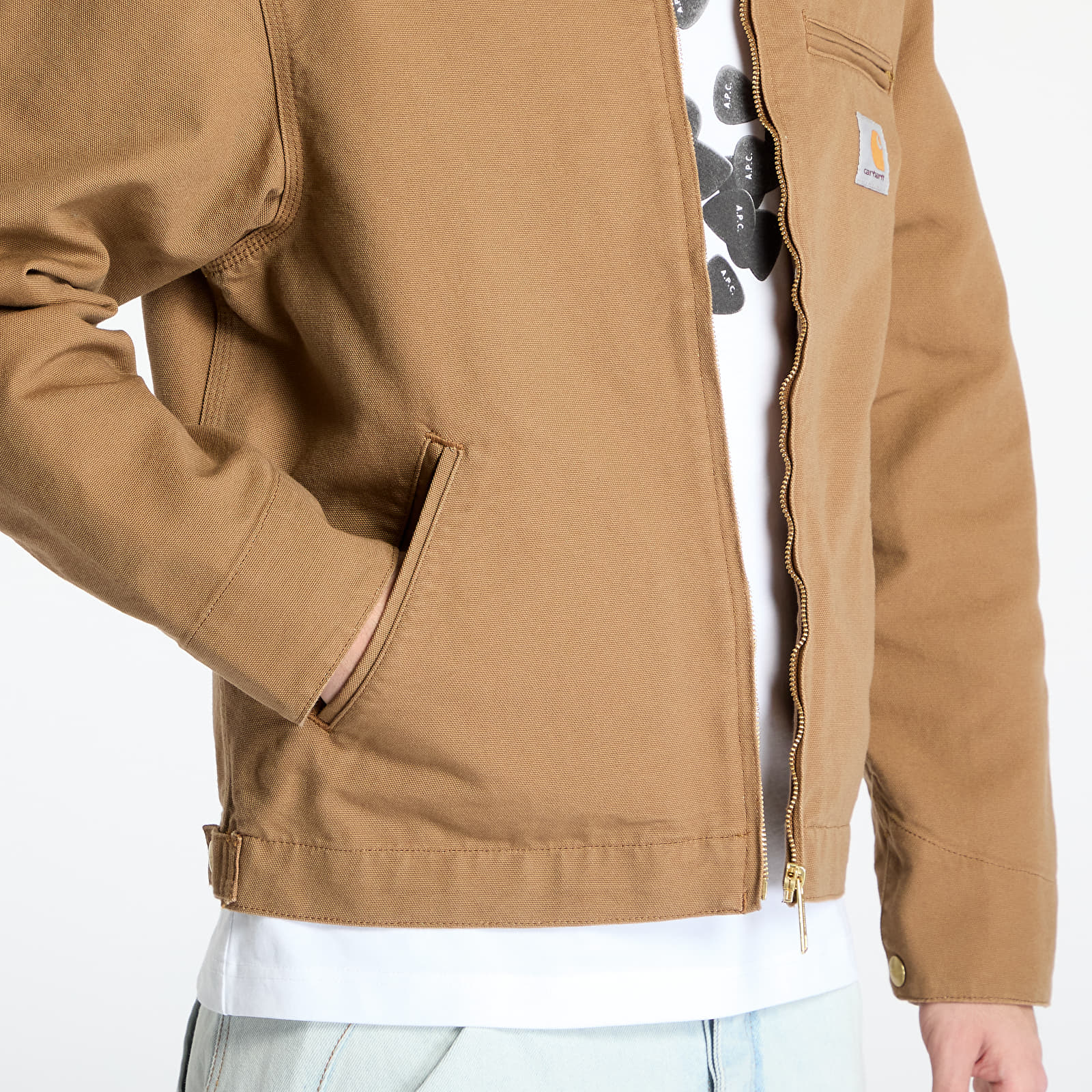 Jackets Carhartt WIP Detroit Jacket UNISEX Hamilton Brown/ Tobacco Rinsed
