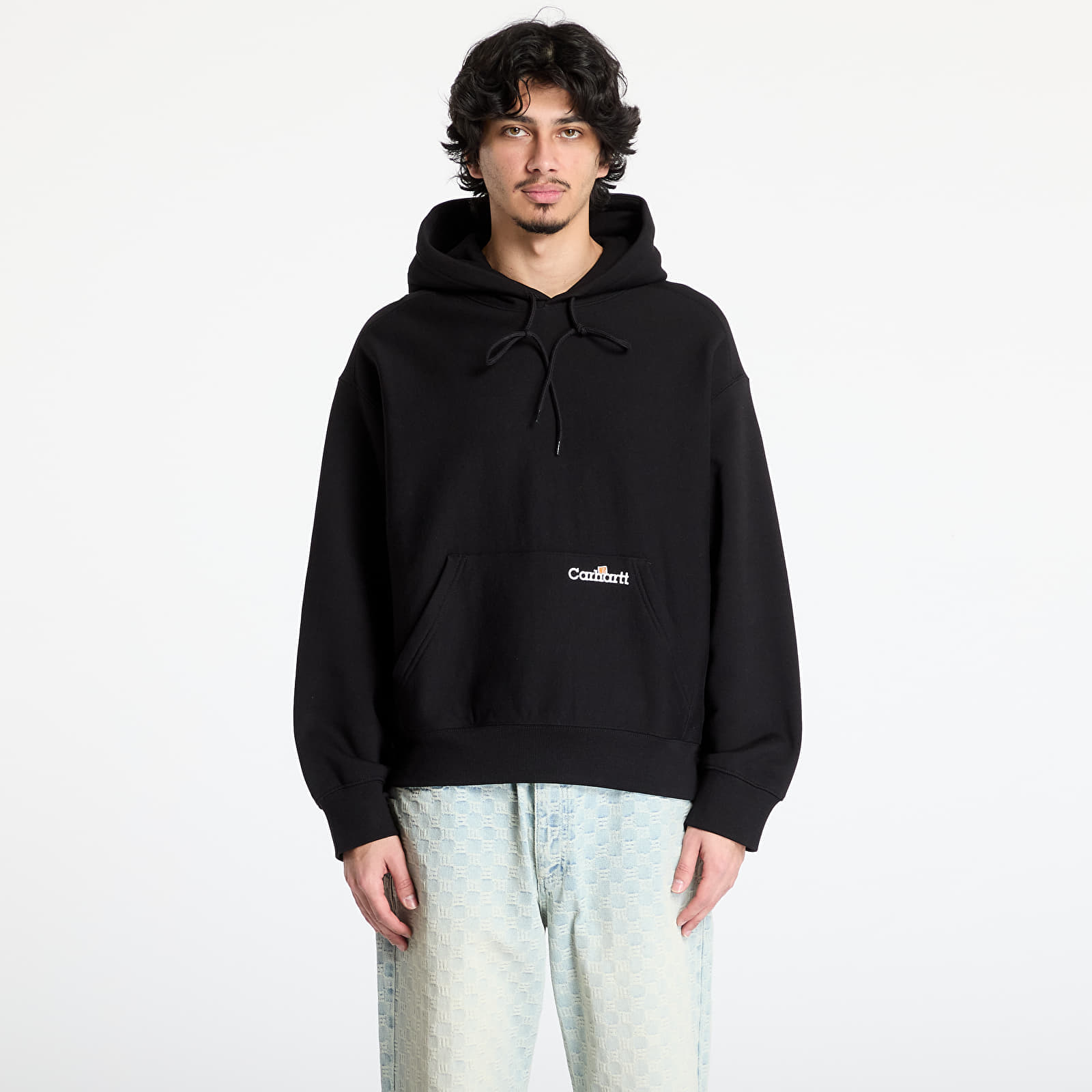 Sudadera Carhartt WIP Hooded Label Script Sweat UNISEX Black M