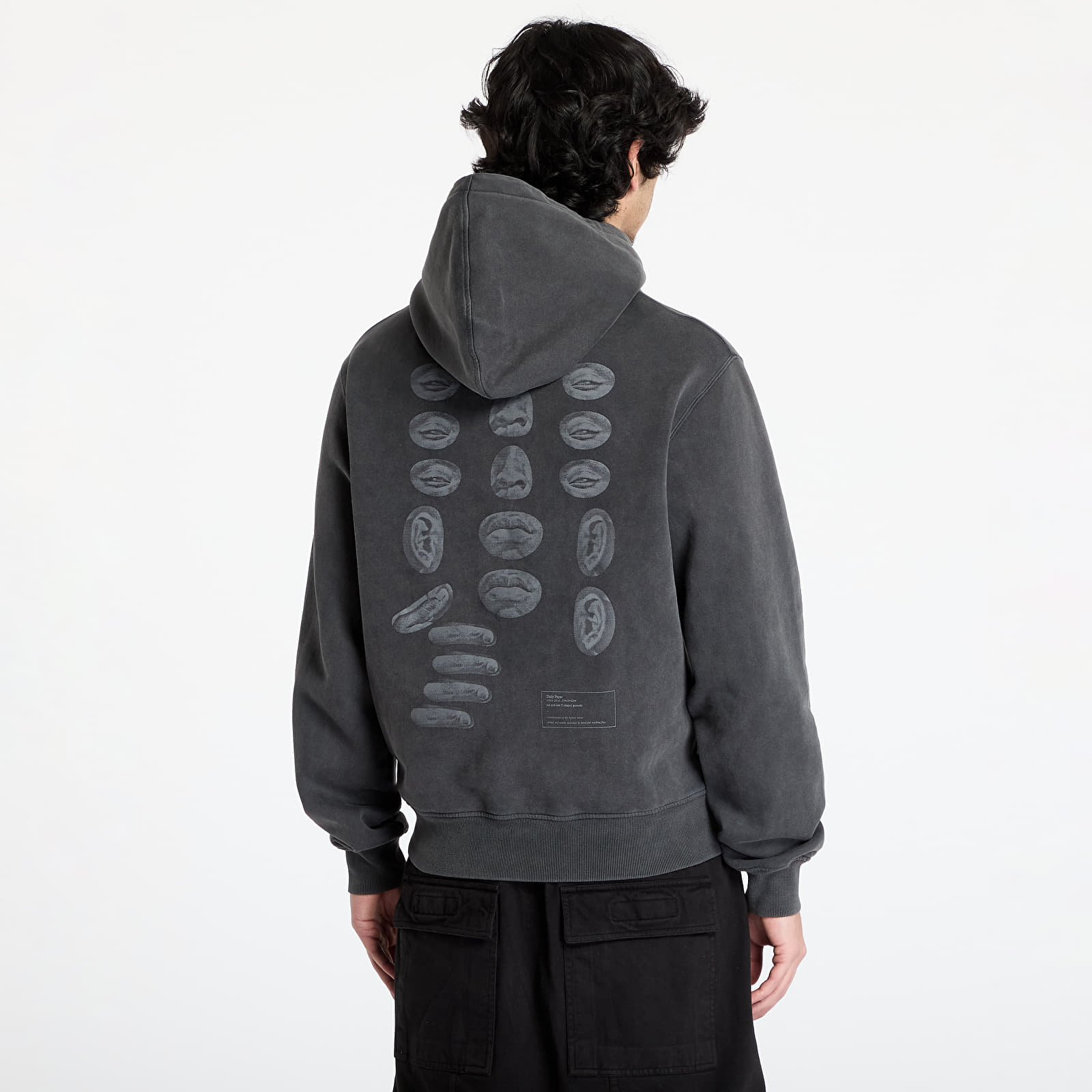 Kapucnis pulóverek és pulcsik Daily Paper Senses Hoodie UNISEX Washed Black