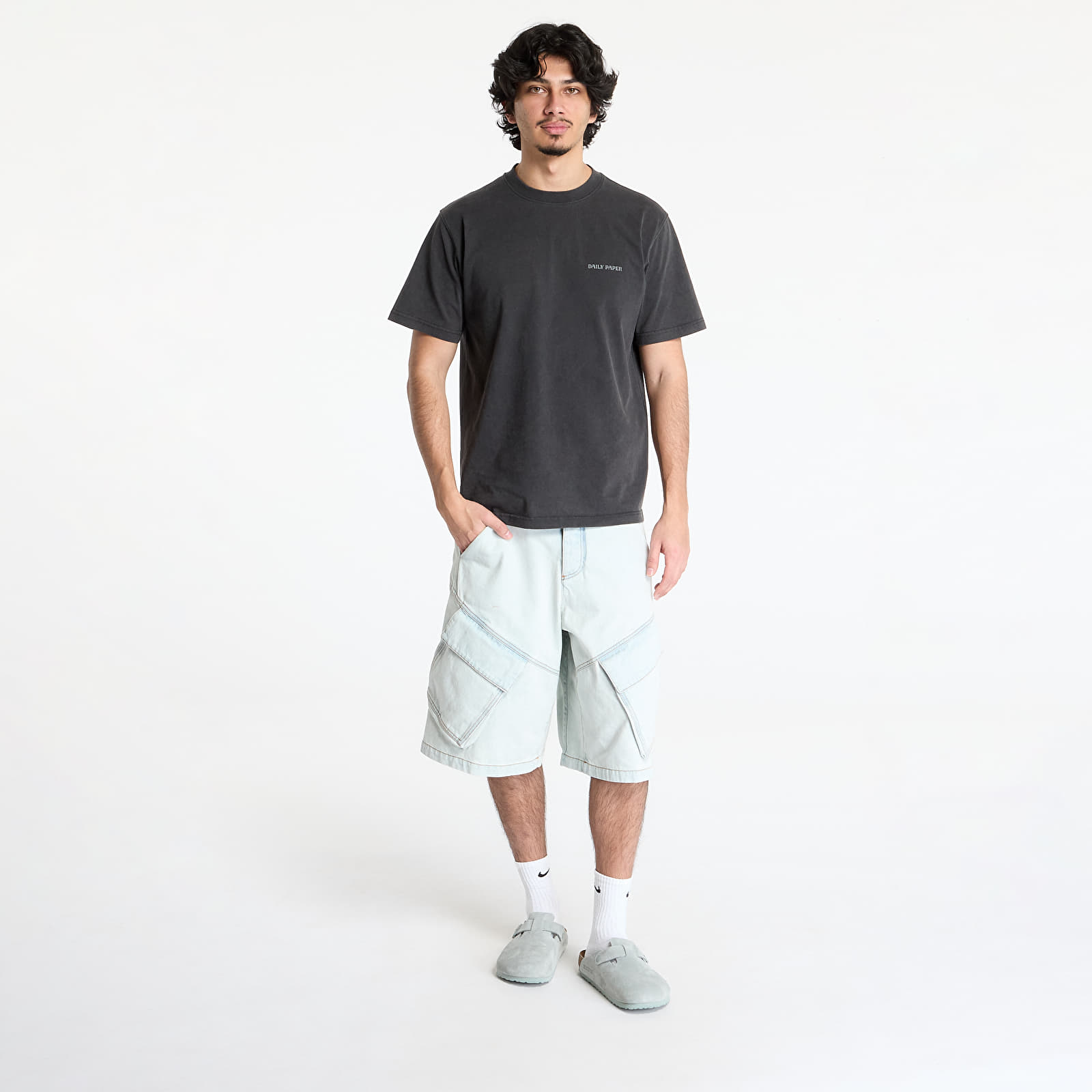 Trička Daily Paper Senses T-Shirt UNISEX Washed Black