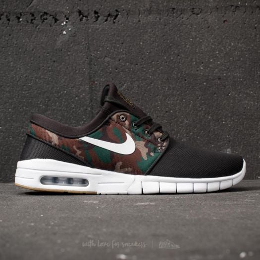 Sb stefan janoski max black  and best sale  white-medium olive shoes