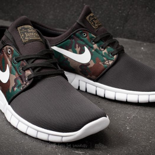 Men s shoes Nike Stefan Janoski Max Black White Medium Olive Footshop