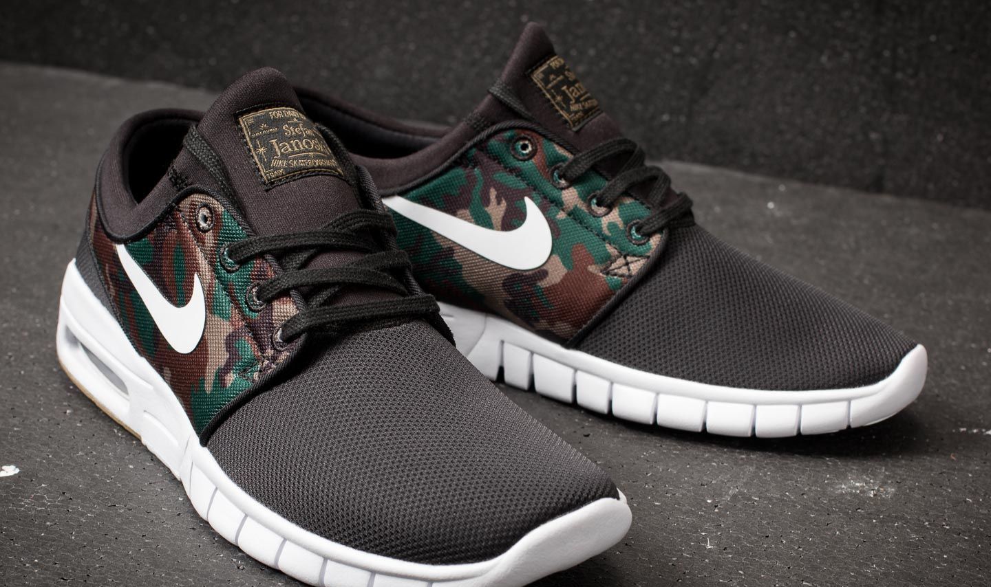Zapatillas Hombre Nike Stefan Janoski Max Black/ White-Medium Olive