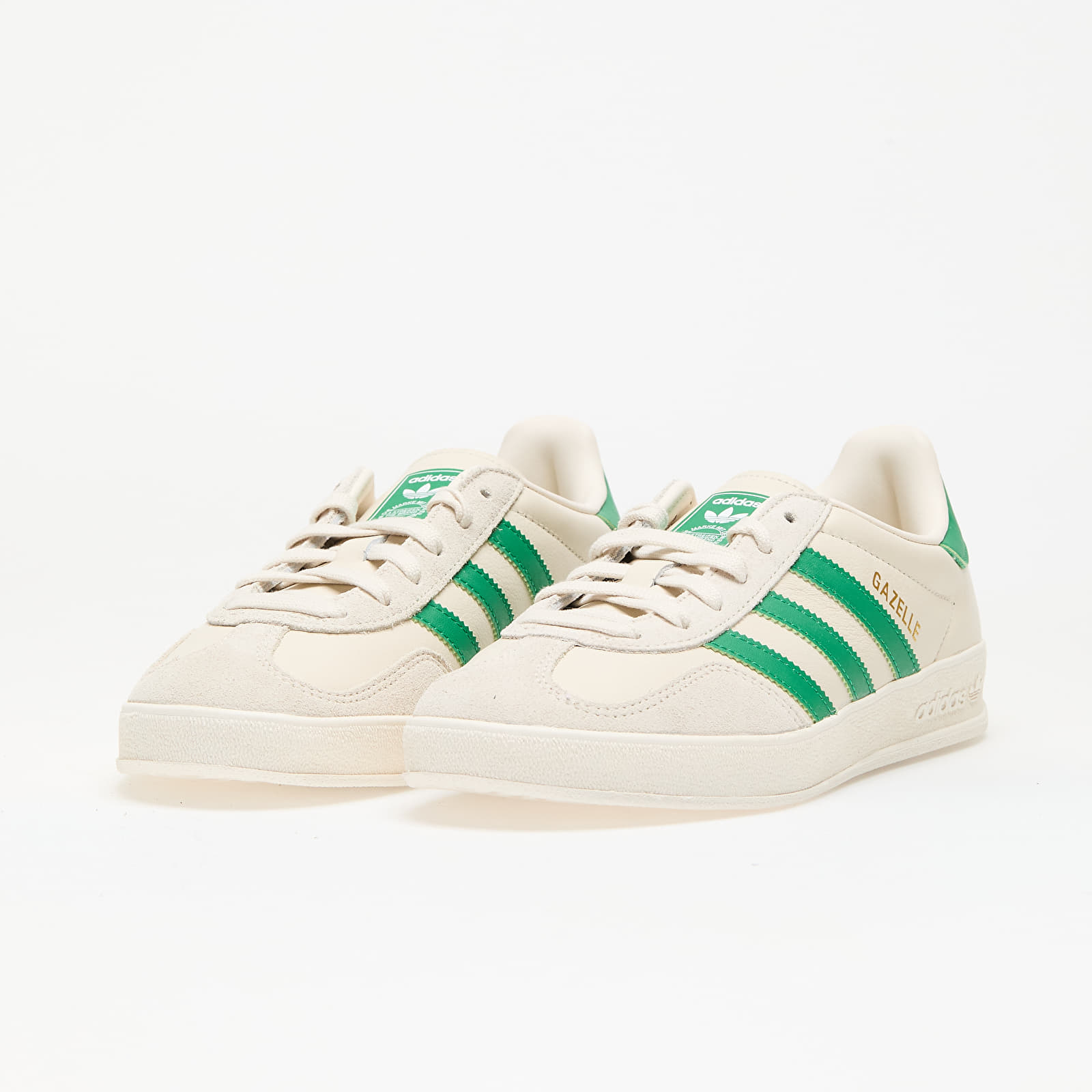 Sapatos de homem adidas Gazelle Indoor Core White/ Green/ Wonder White
