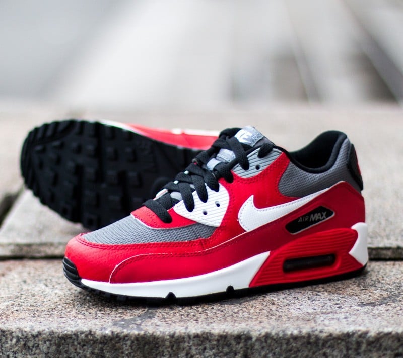 Dámské tenisky a boty Nike Air Max 90 (GS) University Red/ White-Metalic Grey 