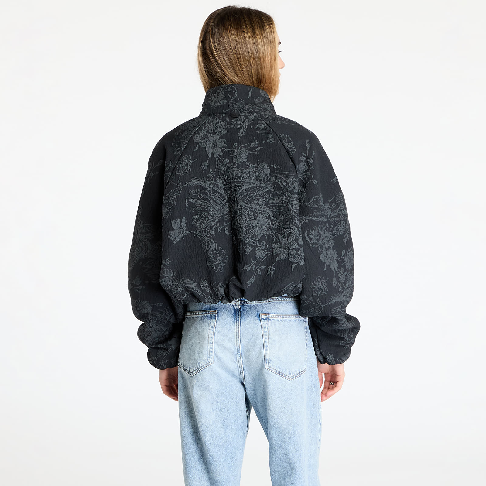 Sieviešu jakas Nike Sportswear Collection Women's Oversized Jacquard Track Jacket Black/ Anthracite/ Black