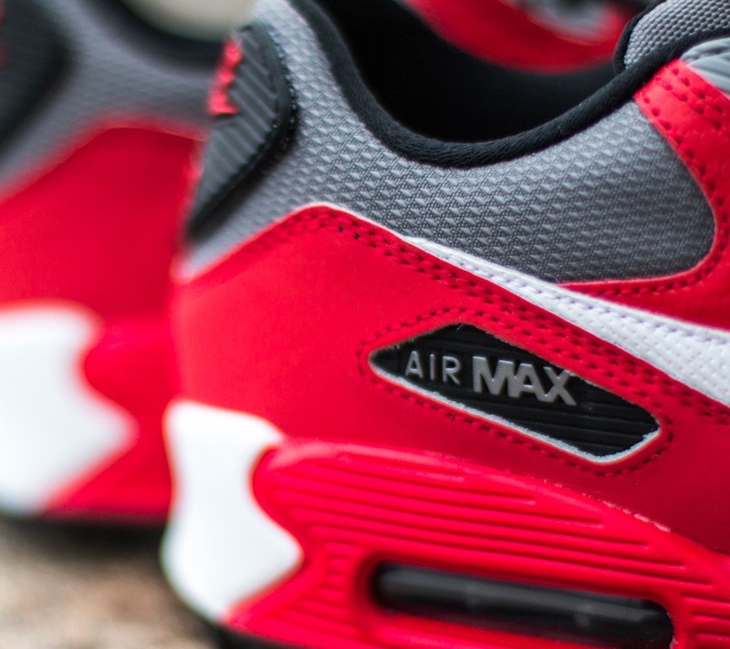 Dámské tenisky a boty Nike Air Max 90 (GS) University Red/ White-Metalic Grey 