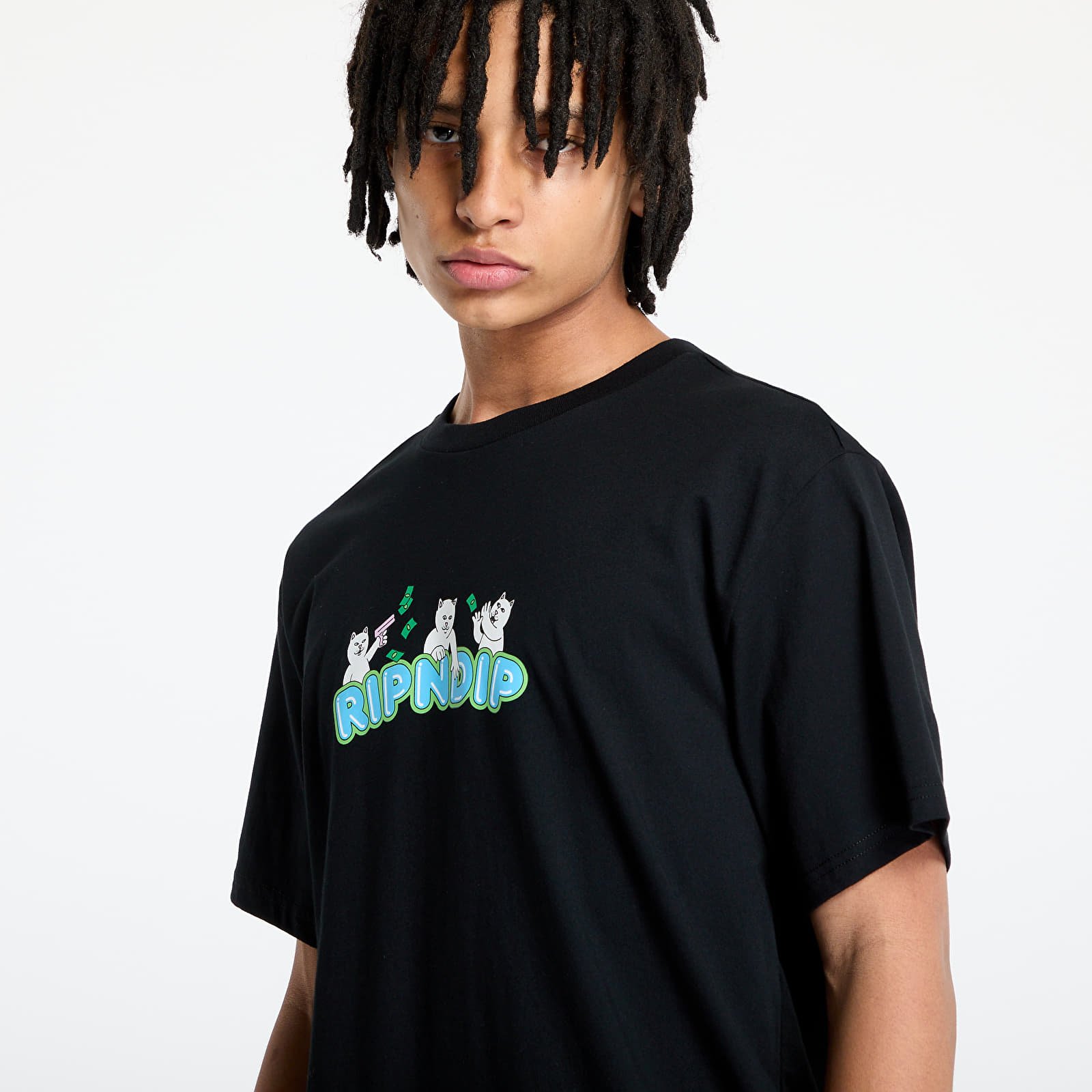 T-shirts RIPNDIP Club Cream Tee Black