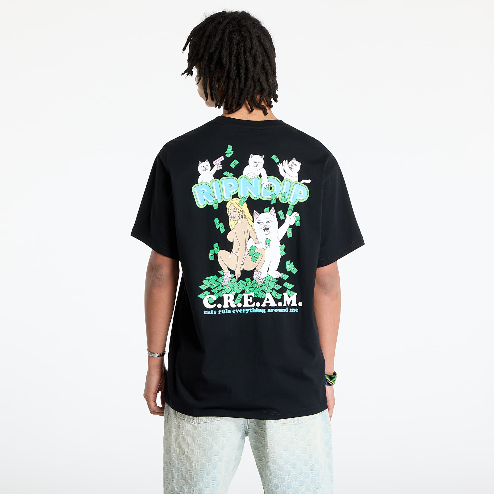 T-shirts RIPNDIP Club Cream Tee Black
