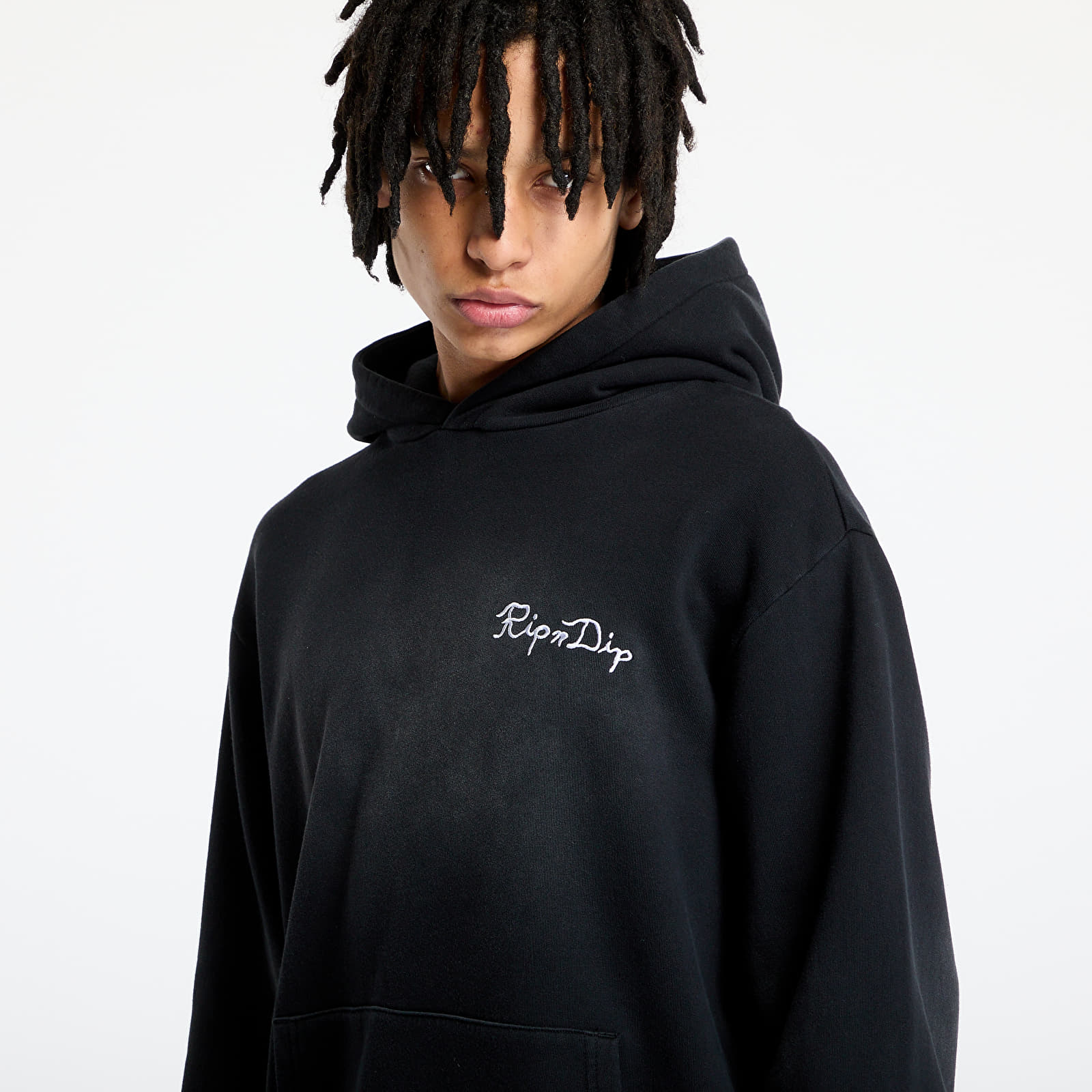 Hoodies e sweatshirts RIPNDIP Ripnlit Hoodie Black Vintage Wash