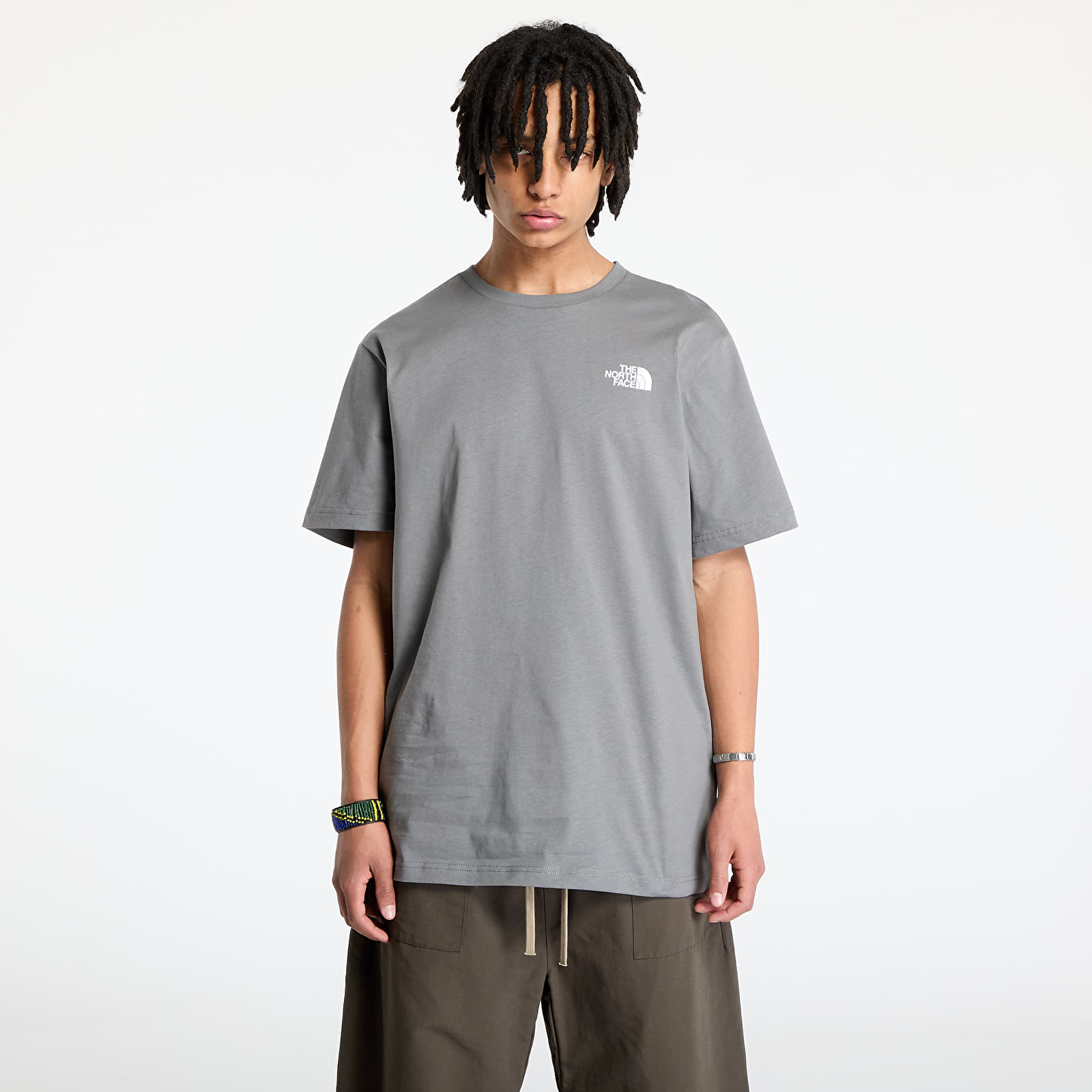 Männer T-Shirts The North Face Shortsleeve Box Nse Tee Smoked Pearl/ Hero Blue