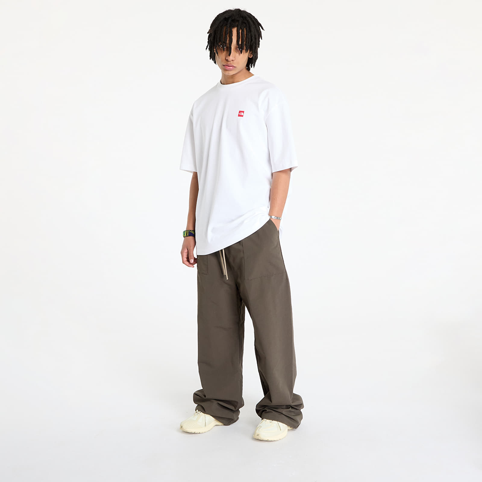 Trička The North Face Axys Oversized Shortsleeve Tee UNISEX TNF White