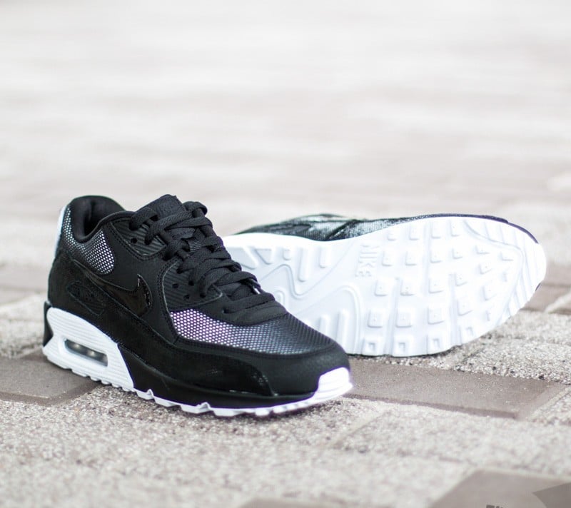Women's shoes Nike Wmns Air Max 90 Premium Black/White-Metallic Silver