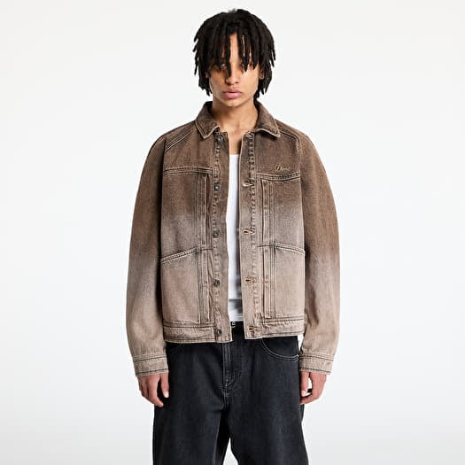 DIME Denim Jacket UNISEX Dipped Sandblasted Brown