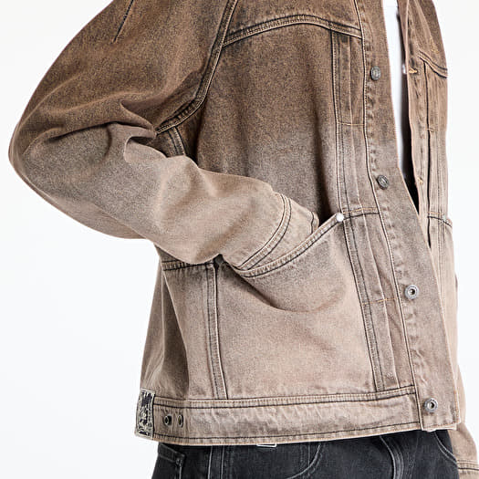 Jackets DIME Denim Jacket UNISEX Dipped Sandblasted Brown