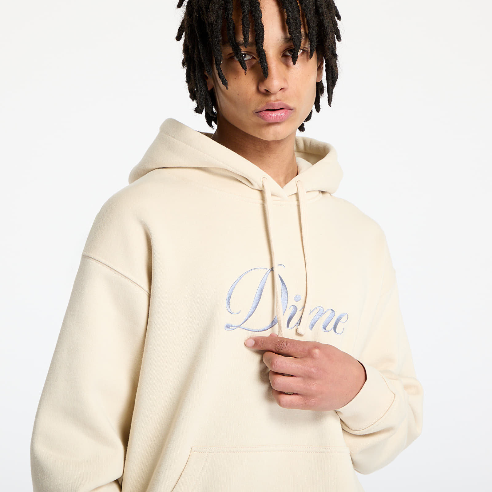 Mikiny DIME Cursive Logo Hoodie UNISEX Fog