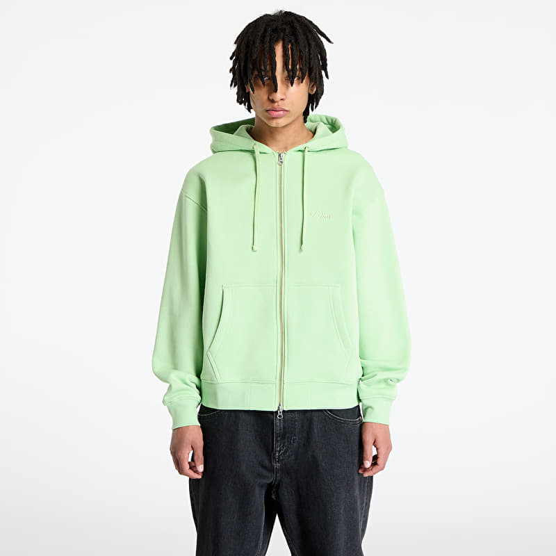 Felpa DIME Cursive Zip-Hoodie UNISEX Sage Green