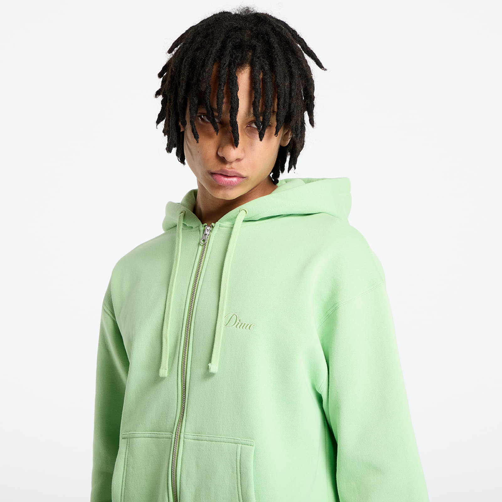 Hoodies and sweatshirts  DIME Cursive Zip-Hoodie UNISEX Sage Green