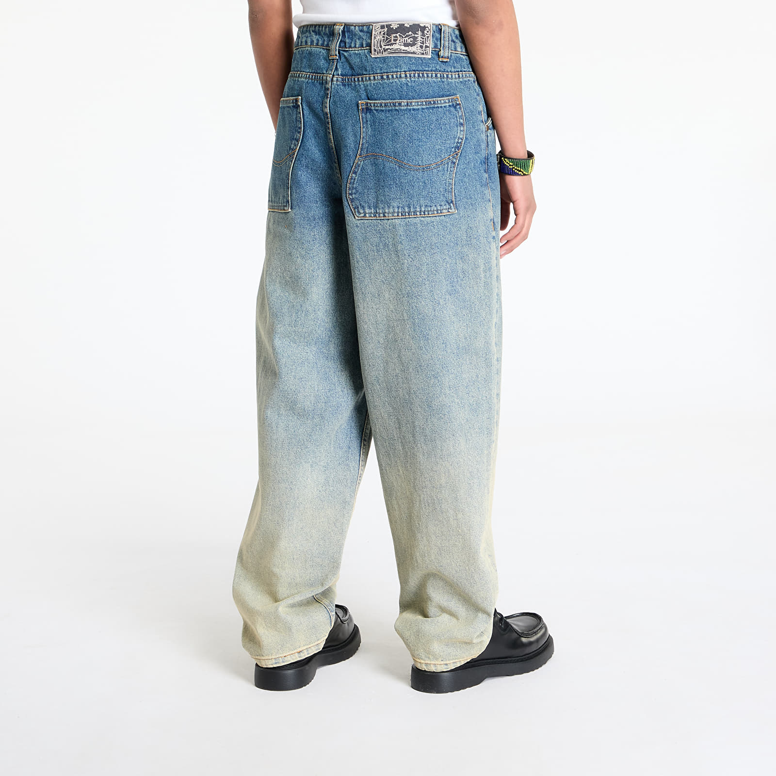 Pánské kalhoty DIME Classic Baggy Denim Pants Dipped Sandblasted Indigo