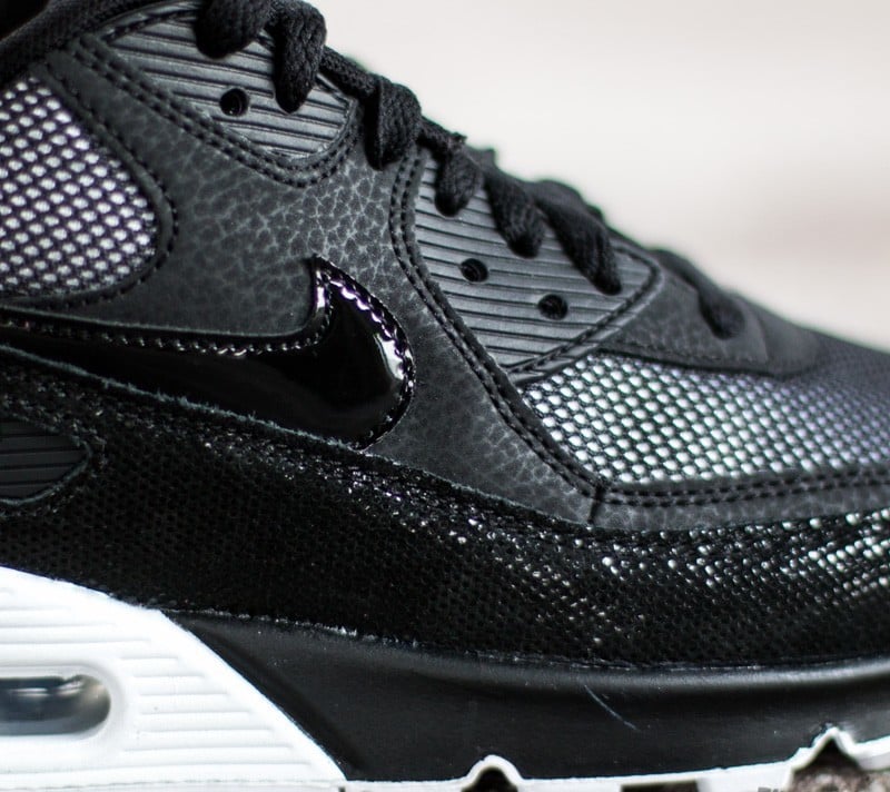 Women's shoes Nike Wmns Air Max 90 Premium Black/White-Metallic Silver