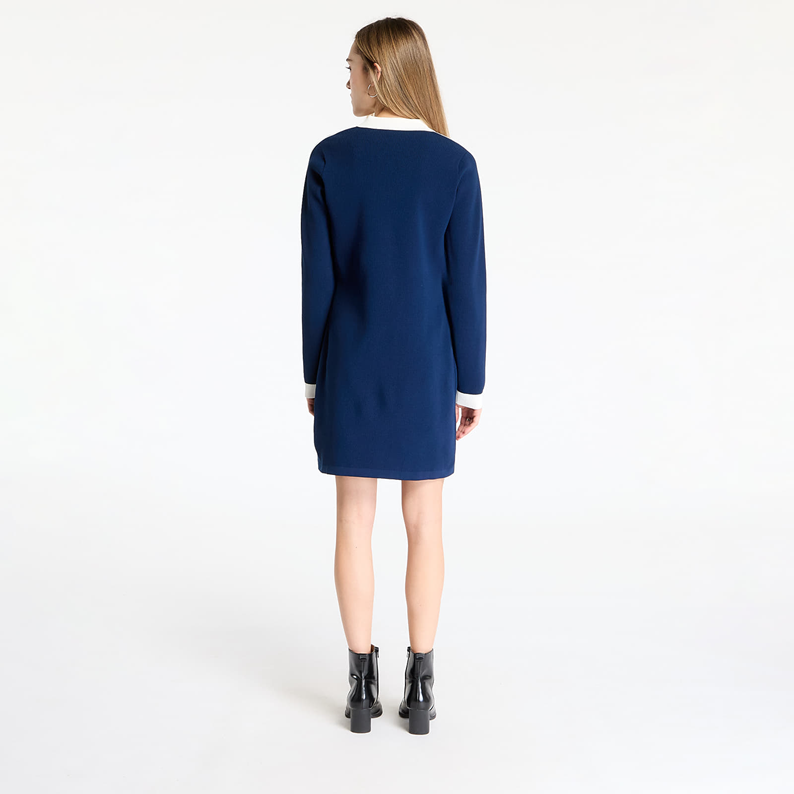 Ruhák adidas Knitted Polo Dress Night Indigo/ Off White