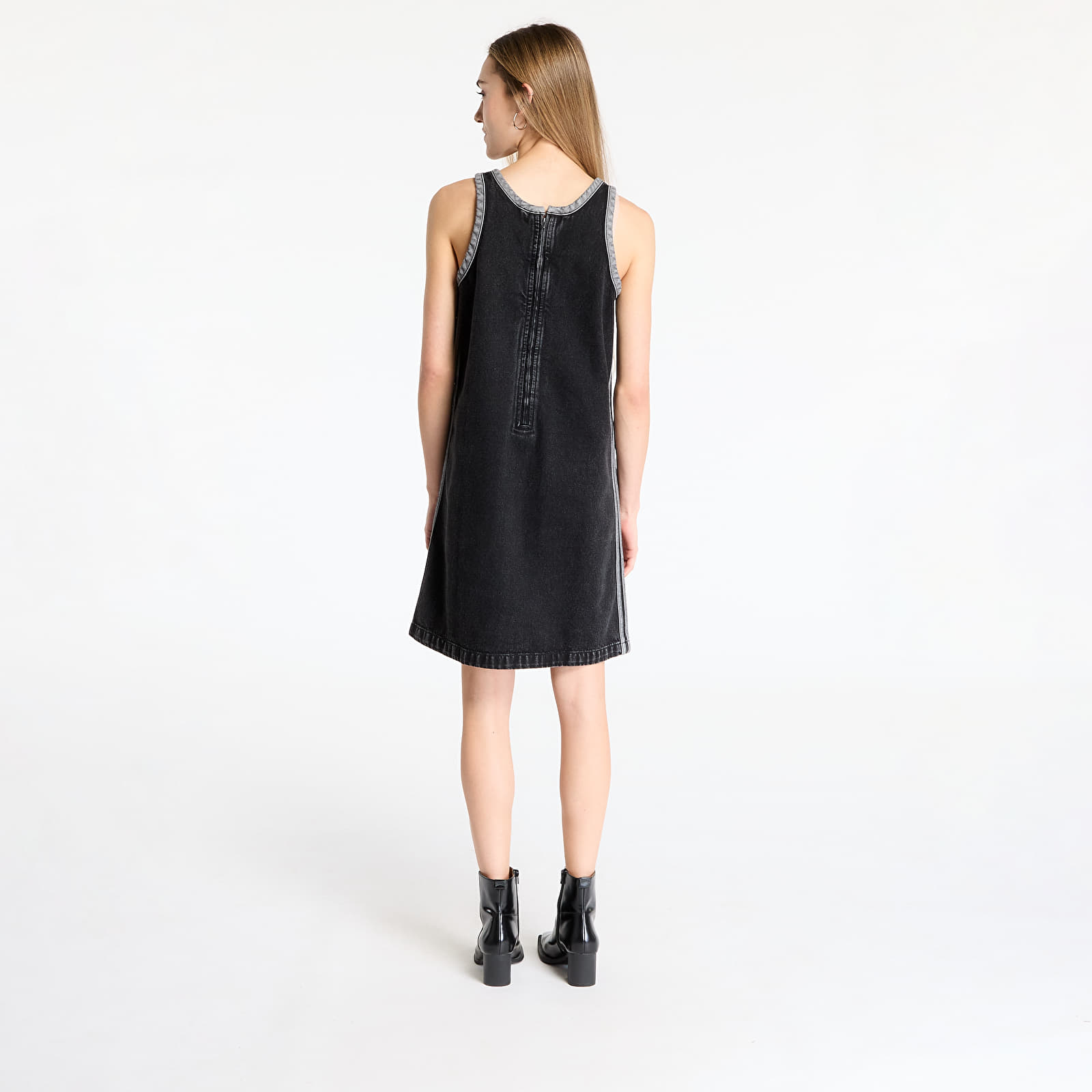 Dress adidas Adicolor Denim 3 Stripes Tank Dress Black/ True Black Denim